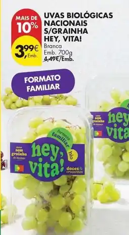 Pingo Doce Alentejo - uvas biologicas nacionals s/graninha promoção