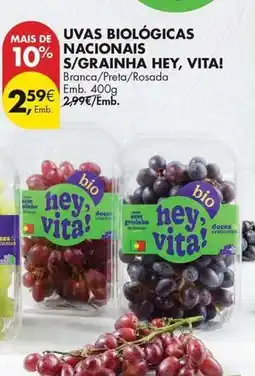 Pingo Doce Bio - uvas biologicas nacionals s/grainha promoção