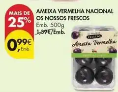 Pingo Doce Nacional - ameixa vermelha os noss os frescos promoção
