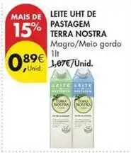 Pingo Doce Terra nostra - leite uht de pastagem promoção