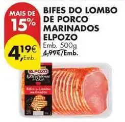 Pingo Doce Elpozo - bifes do lombo de porco marinados promoção