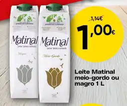 Froiz Leite Matinal meio-gordo ou magro 1 L promoção
