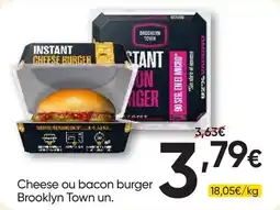 Froiz Cheese ou bacon burger brooklyn town un promoção