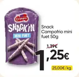 Froiz Snack campofrio mini fuet promoção