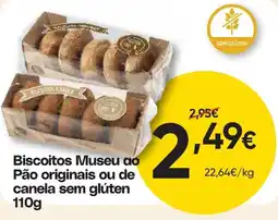 Froiz Biscoitos Museu do Pão originais ou de canela sem glúten promoção