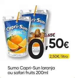 Froiz Sumo Capri-Sun laranja ou safari fruits promoção
