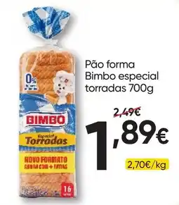 Froiz Pão forma Bimbo especial torradas promoção