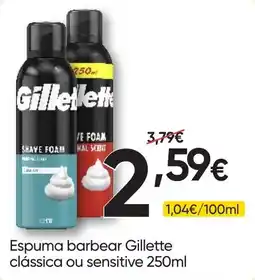 Froiz Espuma barbear gillette clássica ou sensitive promoção