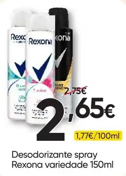 Froiz Desodorante spray Rexona variedade 150ml promoção
