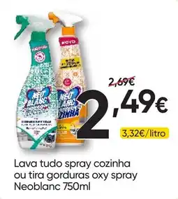 Froiz Lava tudo spray cozinha ou tira gorduras oxy spray Neoblanc promoção