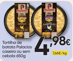Froiz Tortilha de batata Palacios caseira ou sem cebola promoção