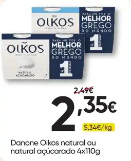 Froiz Danone Oikos natural ou natural açúcarado promoção