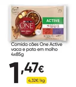 Froiz Comida cães One Active vaca e pato em molho promoção