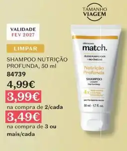 O Boticário match. shampoo nutrição profunda promoção