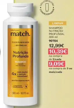 O Boticário Shampoo nutrição profunda match. promoção