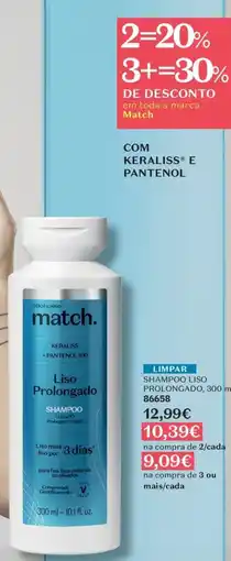O Boticário Shampoo liso prolongado match promoção