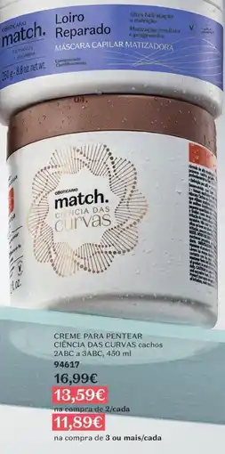 O Boticário Creme para pentear ciência das curvas cachos promoção