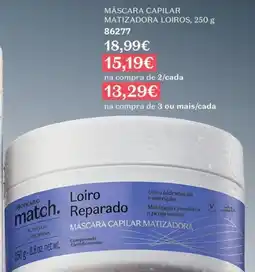 O Boticário O boticario match. Loiro Reparado Máscara Capilar Matizadora promoção