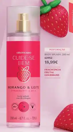 O Boticário O Boticário cuide-se bem morango & leite promoção