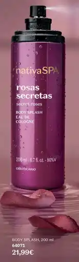 O Boticário nativa spa rosas secretas body splash promoção