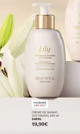 O Boticário Lily creme de banho acetinado promoção