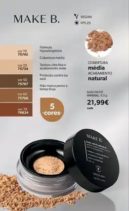 O Boticário base em pó mineral promoção
