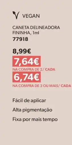 O Boticário Vegan caneta delineadora fininha promoção