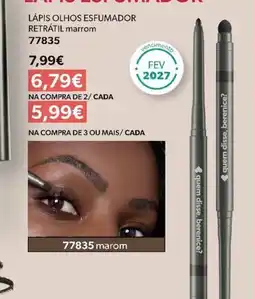 O Boticário Lápis olhos esfumador retrátil marrom promoção