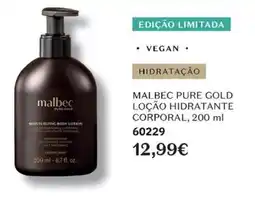 O Boticário Malbec pure gold loção hidratante corporal promoção
