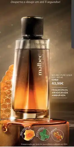 O Boticário malbec pure gold promoção
