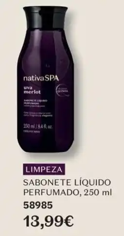 O Boticário nativa spa sabonete liquido perfumado uva merlot promoção