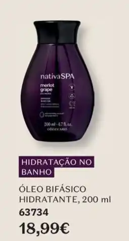 O Boticário nativa spa óleo bifásico hidratante promoção