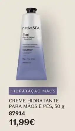 O Boticário nativaSPA creme hidratante para mãos e pés promoção