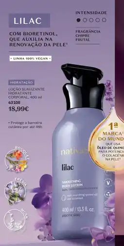 O Boticário nativaS lilac smoothing body lotion promoção