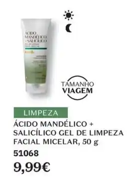 O Boticário Ácido mandélico + salicílico gel de limpeza facial micelar promoção