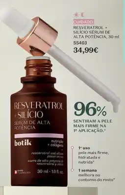O Boticário Resveratrol + silício sérum de alta potência botik promoção