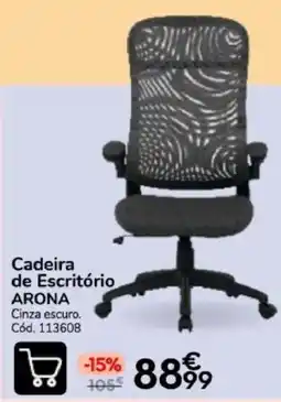 Conforama Cadeira de escritório arona cinza escuro promoção
