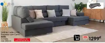 Conforama Sofá de Canto U XXL Esquerdo com Cama Bari promoção