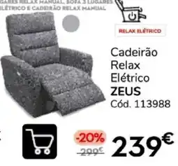 Conforama Cadeirão Relax Elétrico Zeus promoção