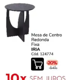 Conforama Mesa de Centro Redonda Fixa Iria promoção