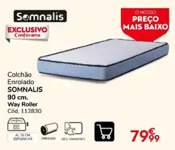 Conforama colchão enrolado somnalis promoção