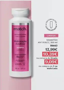 O Boticário Match shampoo antifrizz promoção