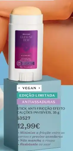 O Boticário Stick anti fricção efeito calções invisíveis promoção