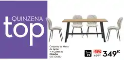 Conforama Conjunto de Mesa de Jantar + 4 Cadeiras Praga promoção