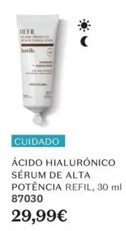O Boticário botik ácido hialurónico sérum de alta potência refil promoção