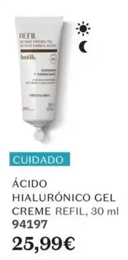 O Boticário botik ácido hialurónico gel creme refil promoção
