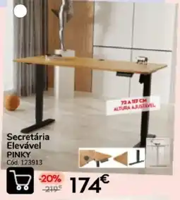 Conforama Secretária elevável pinky promoção
