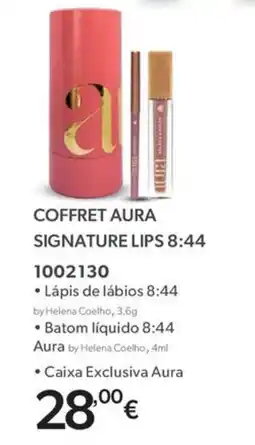O Boticário Coffret aura signature lips 8:44 promoção