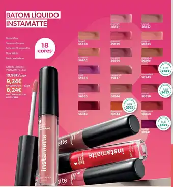 O Boticário batom líquido instamatte promoção