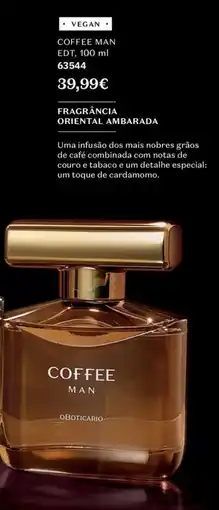 O Boticário Coffee man EDT promoção